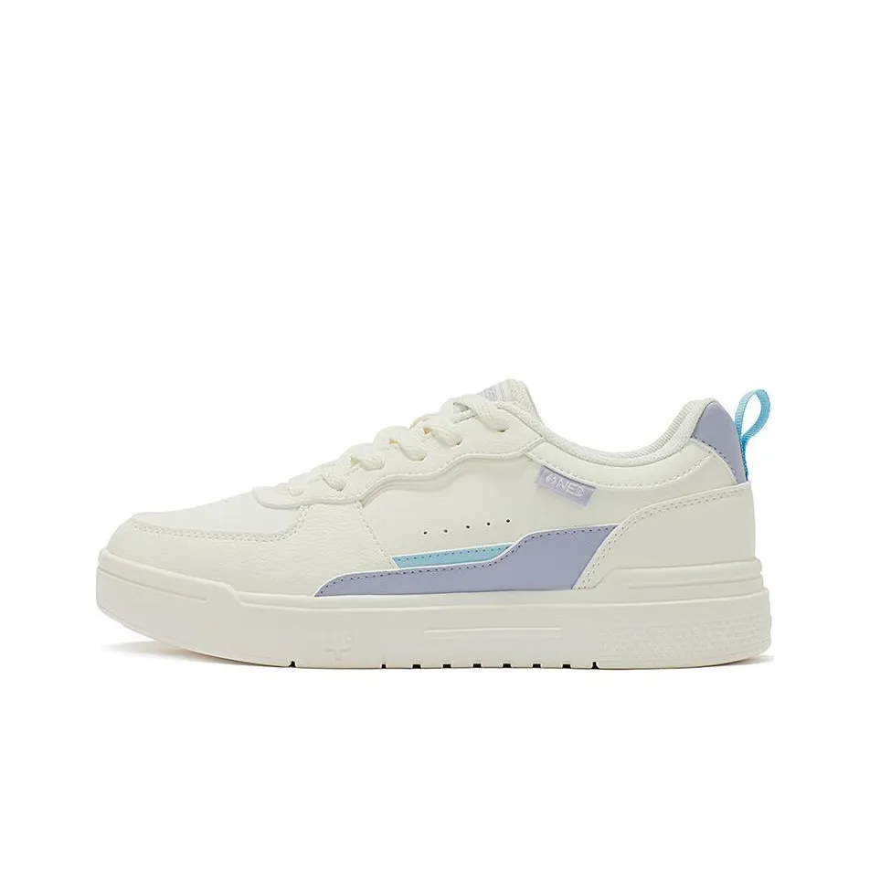 361° Soda Anti-Slip Wear-Resistant Low-Top Skateboard Shoes Women's White Purple