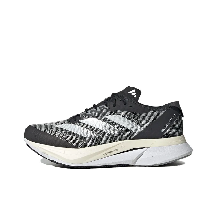 Adidas Adizero Boston 12 Wide Core Black Cloud White Carbon