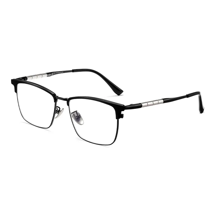 BERTHA Чистый титан Оправа для бровей Оправа для очков Унисекс Черный Черный Золото Черный Серебро