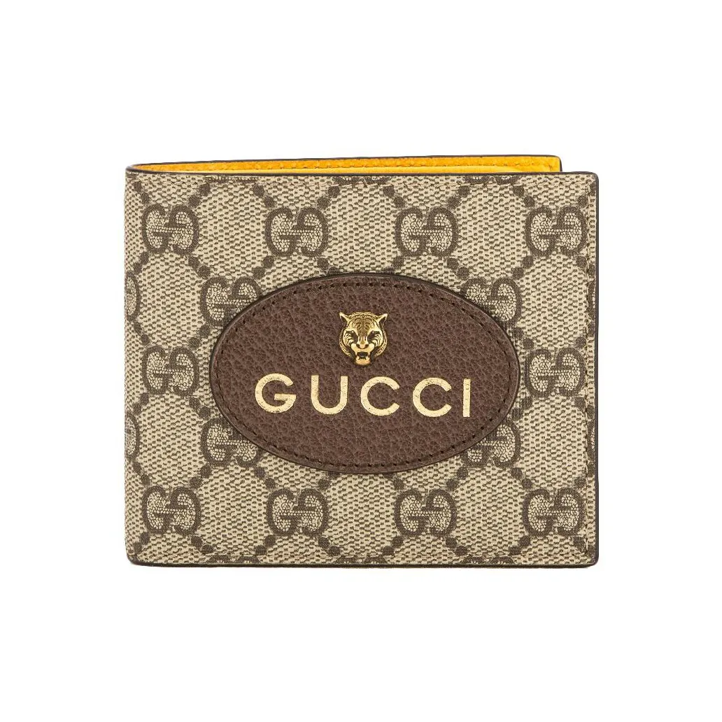GUCCI Neo Vintage Bi Fold Wallet Ebony/New Maple Crop