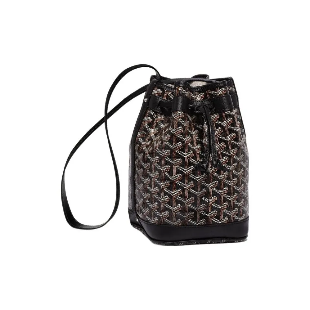 GOYARD Petit Flot Canvas With Leather Bucket Bag, Shoulder Bag Trumpets Women's Multicolor