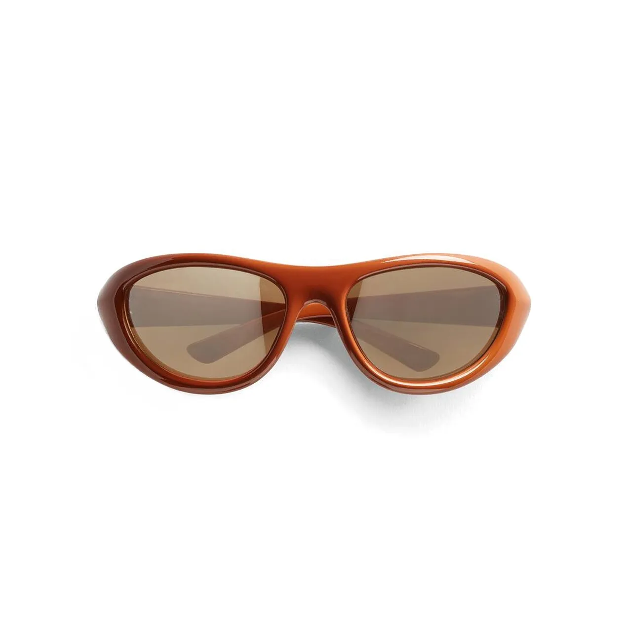 Bottega Veneta Injection Molded Acetate Cat Eye Sunglasses Unisex Brown