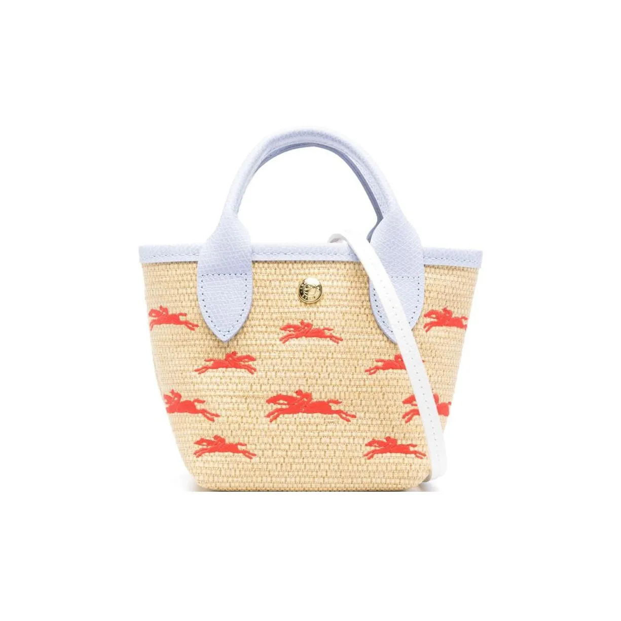 LONGCHAMP Le Panier Pliage Клатчи Бежевый и Синий Женские