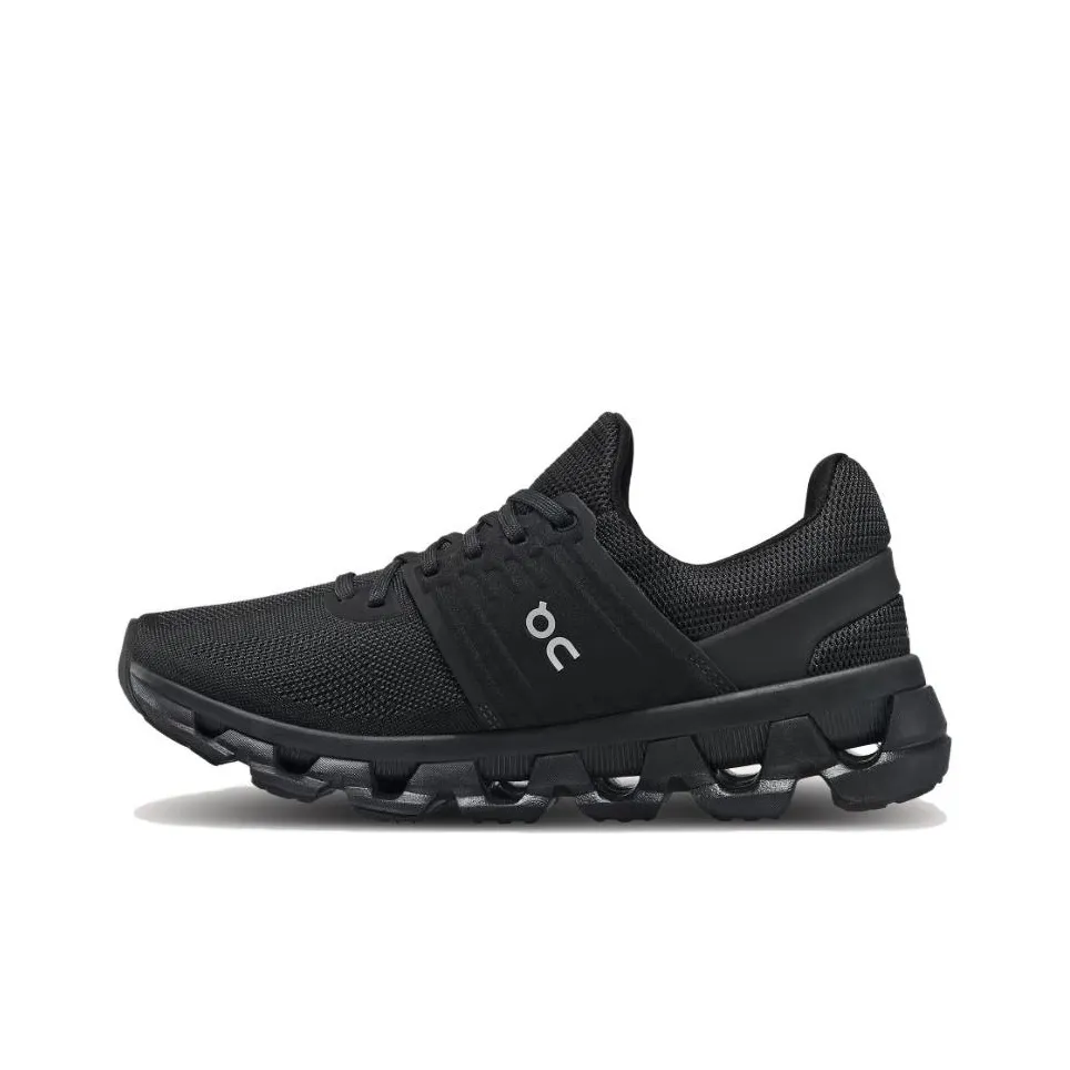 On Cloudswift Slip-Resistant Низкий Топ Беговые Кроссовки Женские Черные