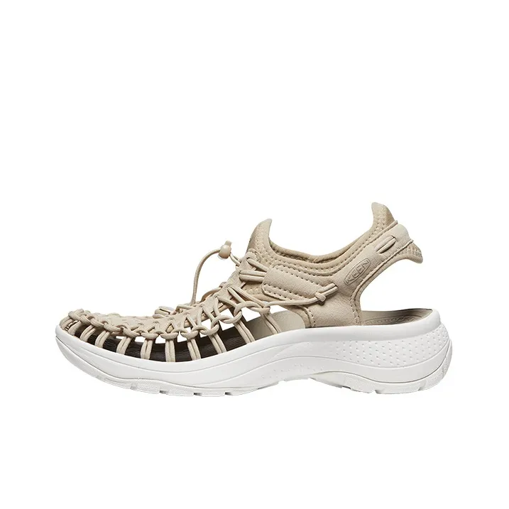 KEEN Uneek Astorla Slip Resistant Beach Sandals Women's White/Light Gold