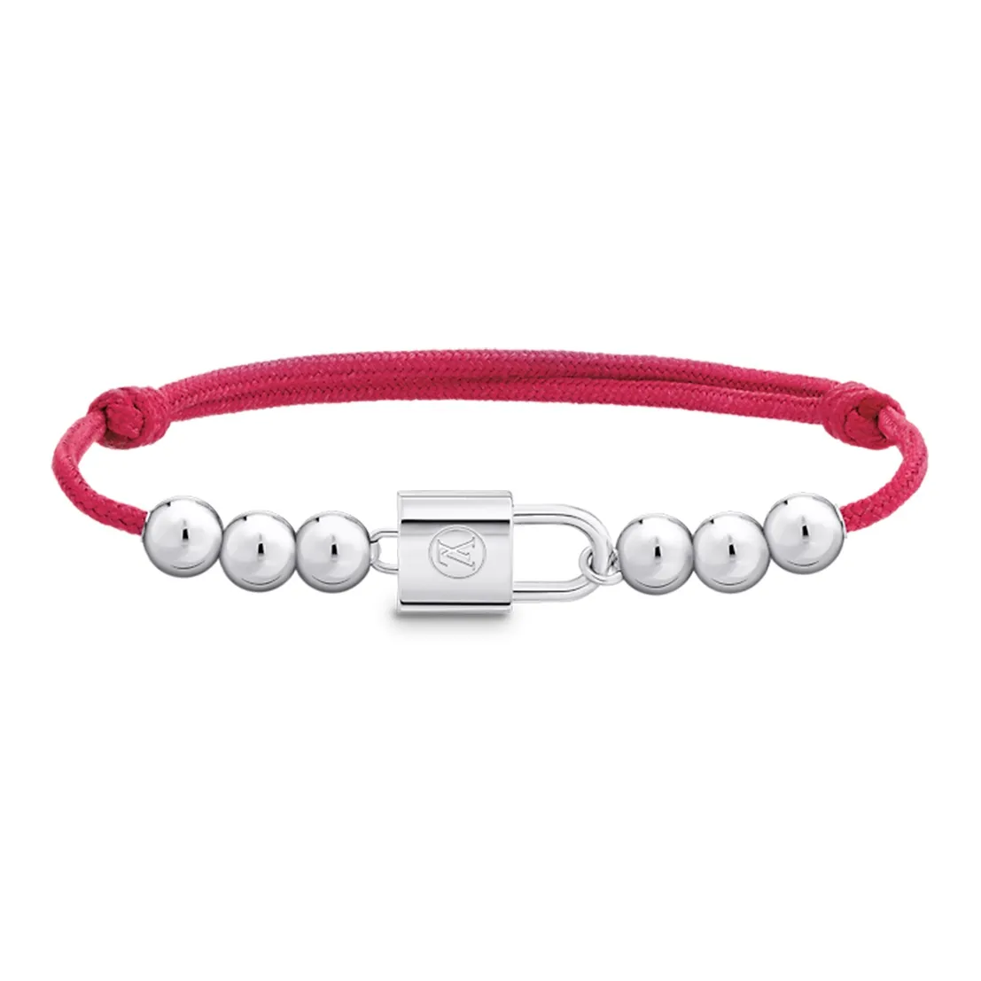 LOUIS VUITTON SILVER LOCKIT Bracelets Women's Pink