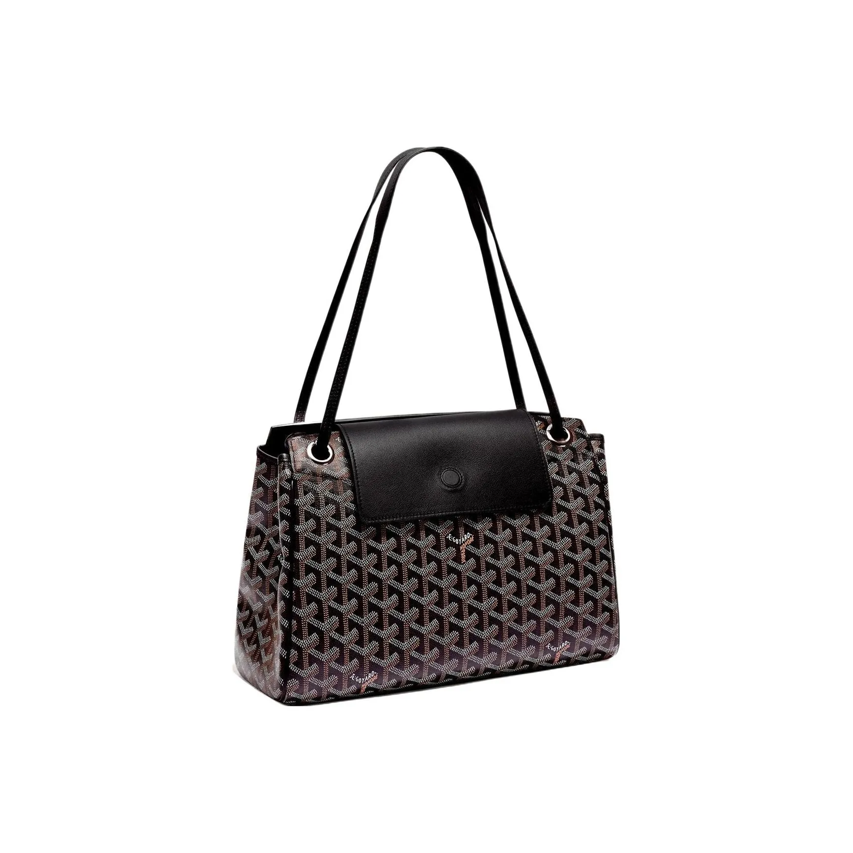 GOYARD Rouette Canvas With Leather One Shoulder Handbag Trumpets Women's