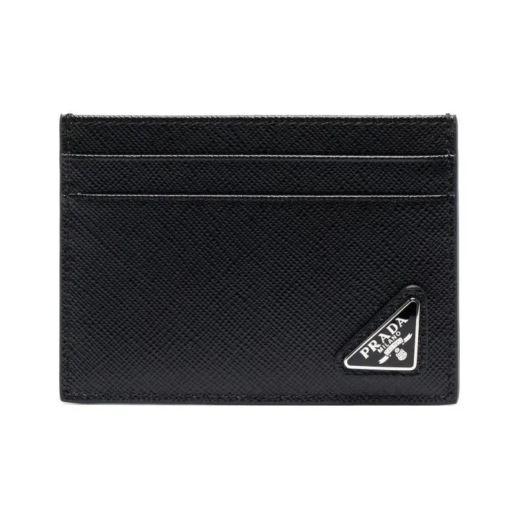 PRADA Calfskin Card Holder Card Holder Men's