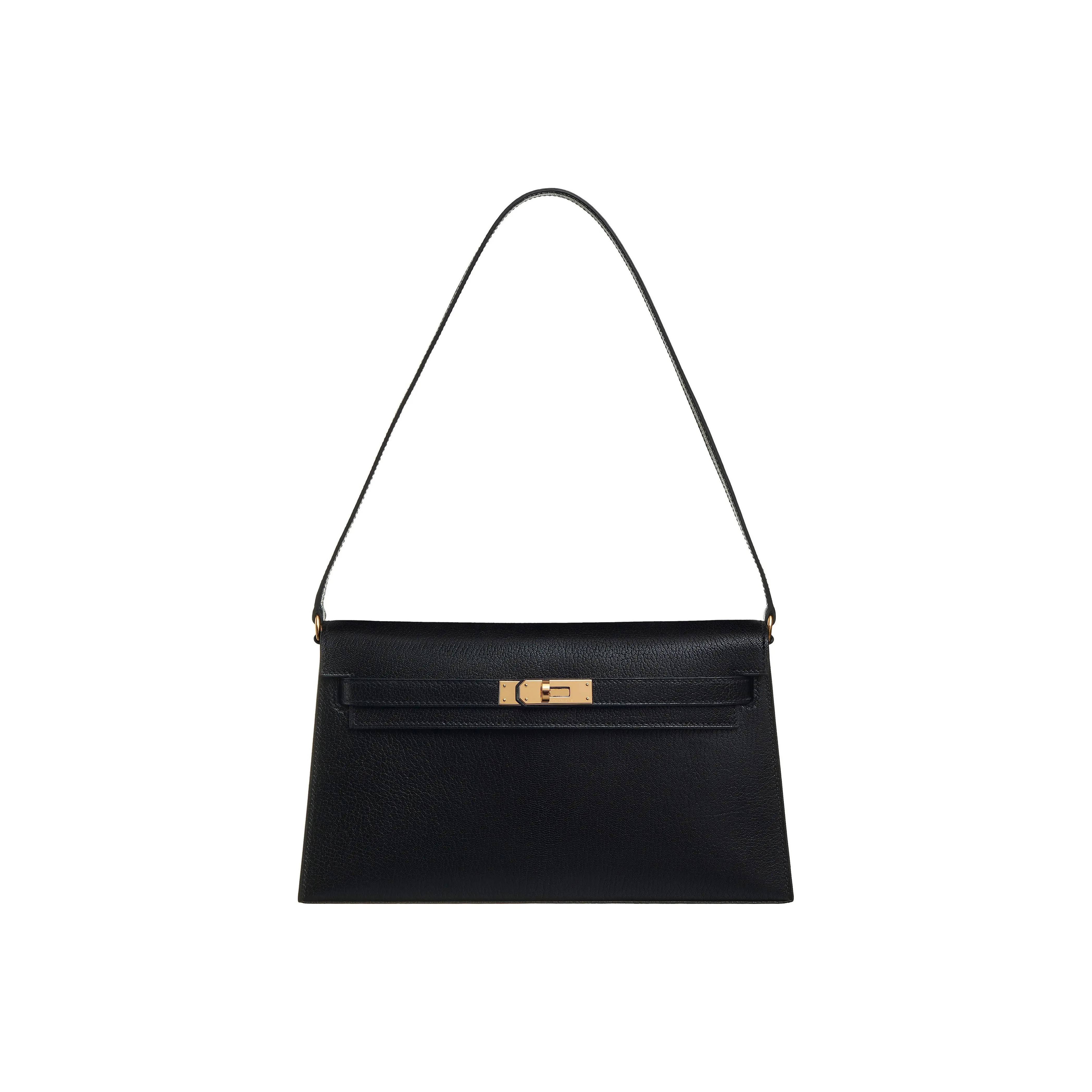 HERMES Kelly Elan Chevre Goatskin Shoulder Bag, Handbag, Shoulder Bag Women's