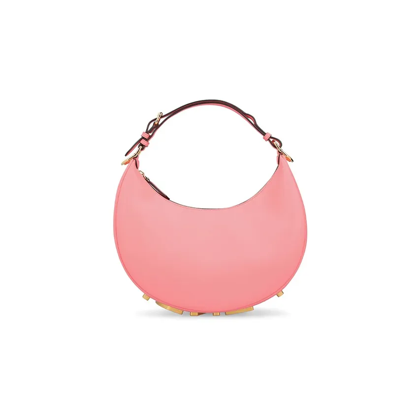 FENDI Fendigraphy Leather Handbag, Shoulder Bag Small Women's Pink