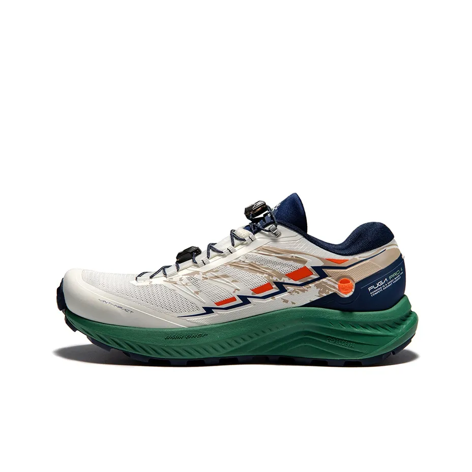KAILAS FUGA Anti Slip Wear Resistant Breathable Support Low Top Trail Running Shoes Men's Natural Unbleached/Navy Blue