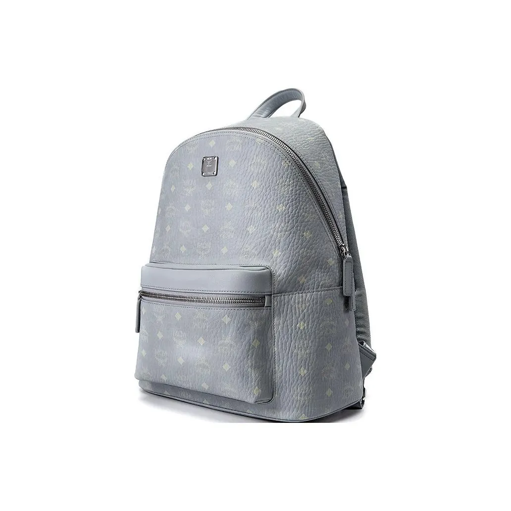 MCM Stark Visetos Leather Backpack Medium Size Women's