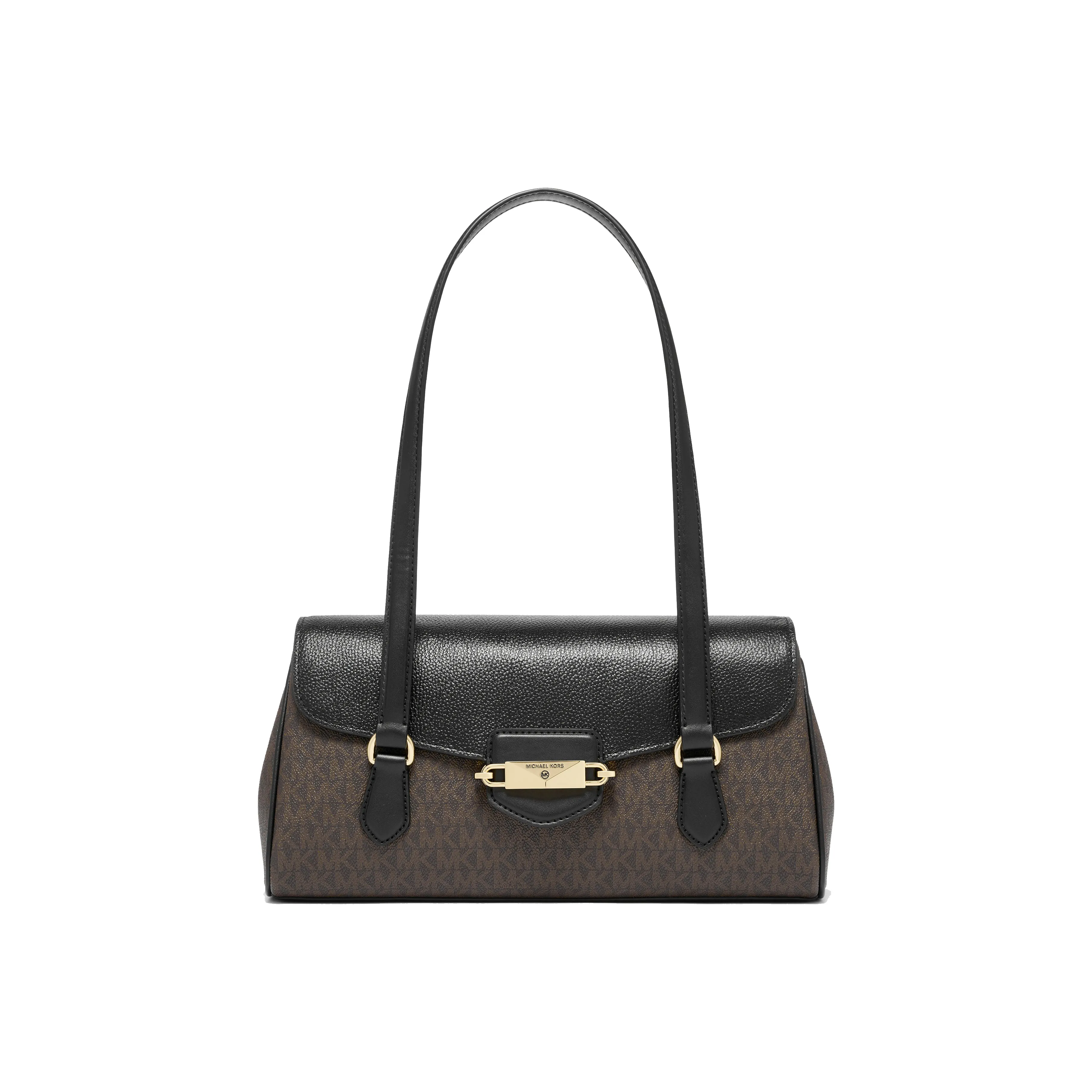 MICHAEL KORS Fleur Commute One Shoulder Handbag Medium Size Women's Acorn Brown/Black