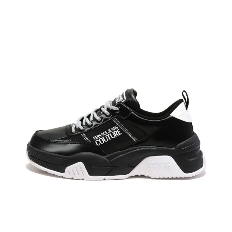 VERSACE JEANS Низкий топ Повседневная обувь Мужская Черный