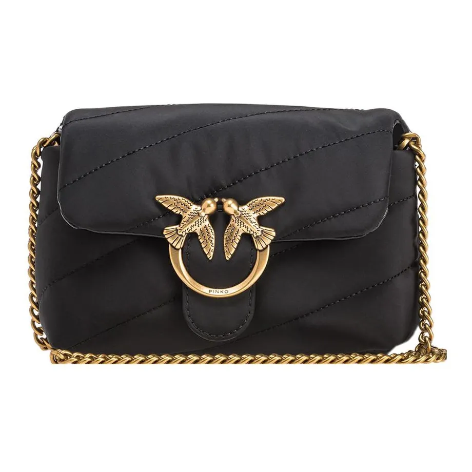 PINKO Полиэстер Swallow Сумка Сумка через плечо Сумка на плечо Женская Черная