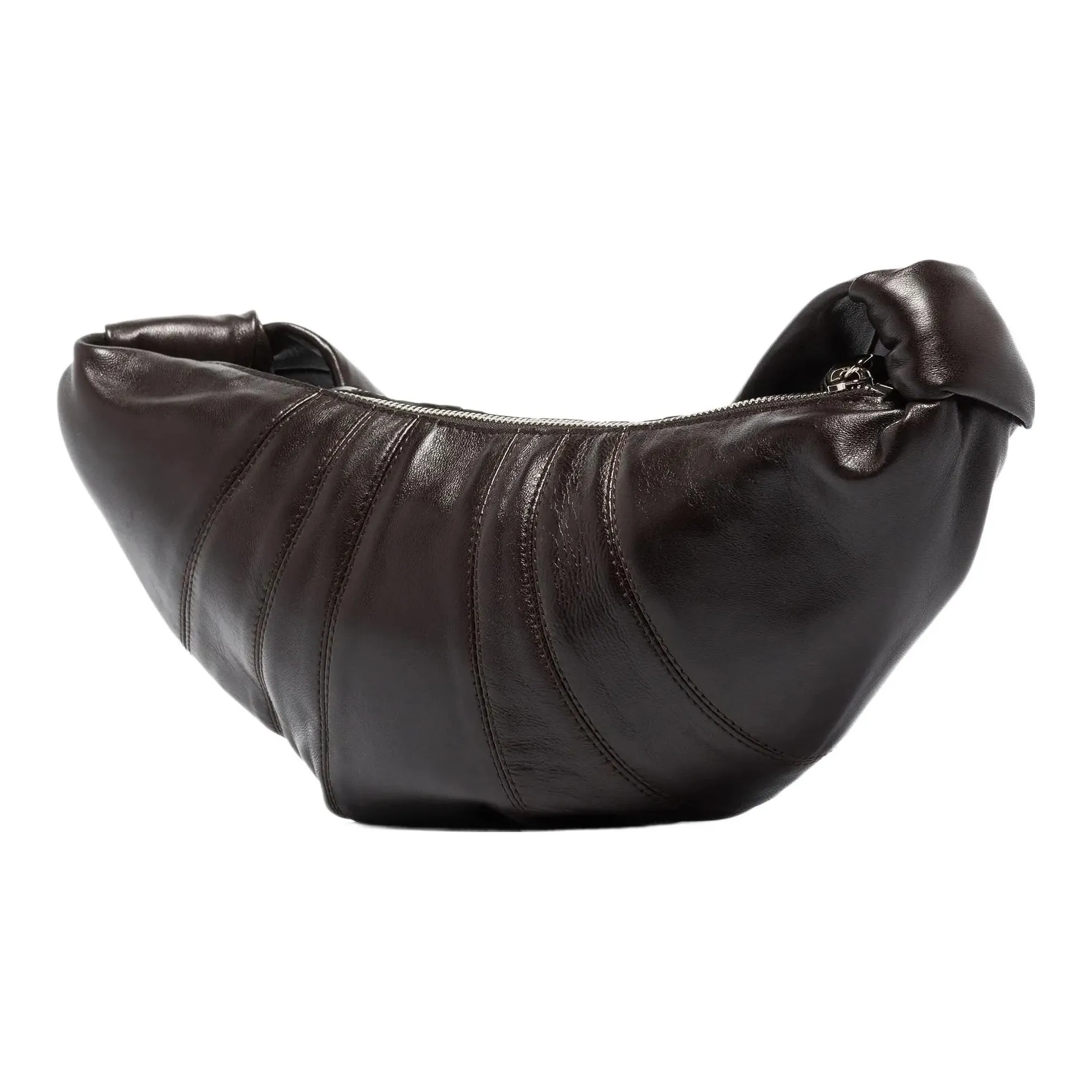 Lemaire Croissant Series Sheepskin Croissant Bag, Handbag, Shoulder Bag, Crossbody Bag Trumpets Women's Dark Chocolate
