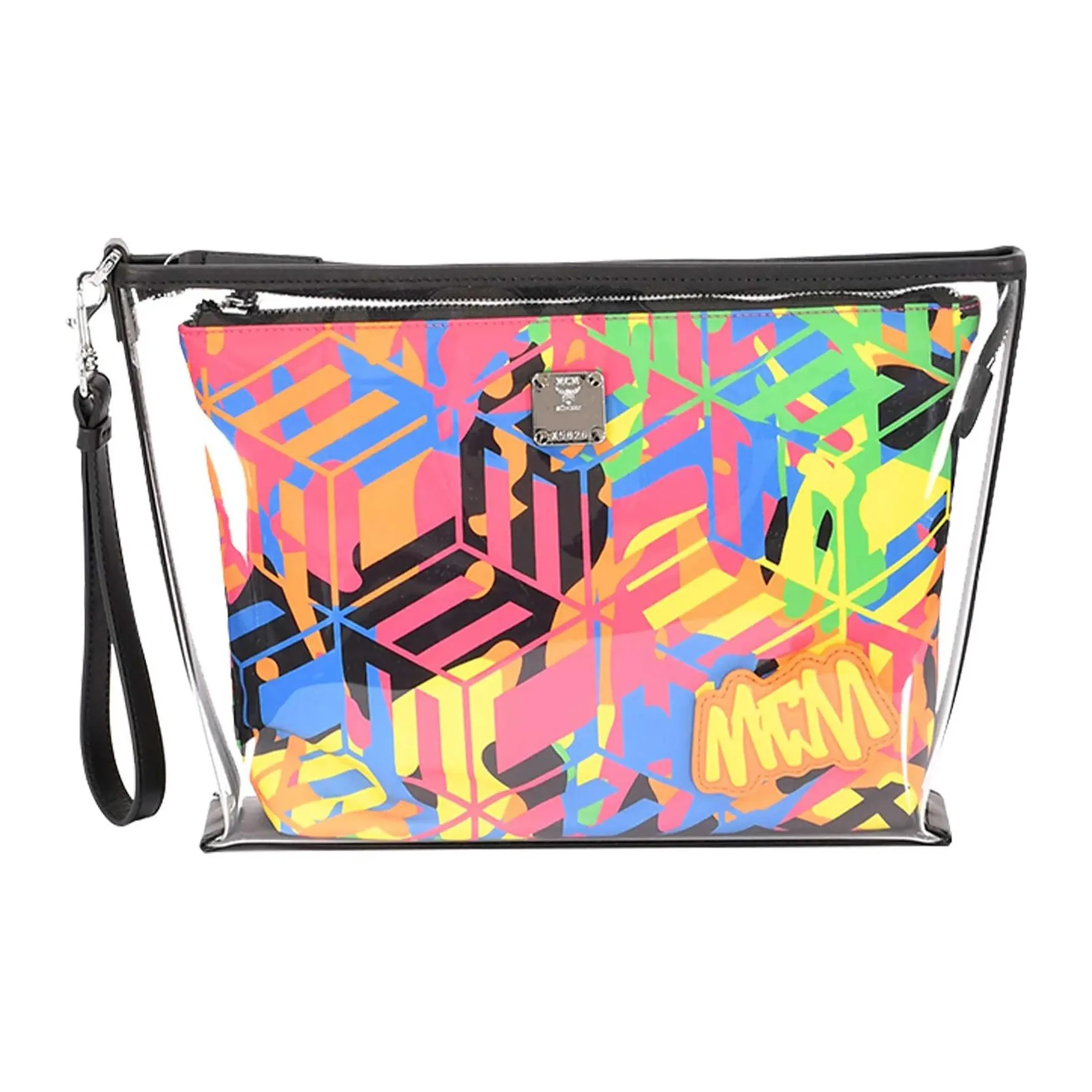 MCM Cubic Series Коровья кожа текстиль клатч стандартный мужской многоцветный