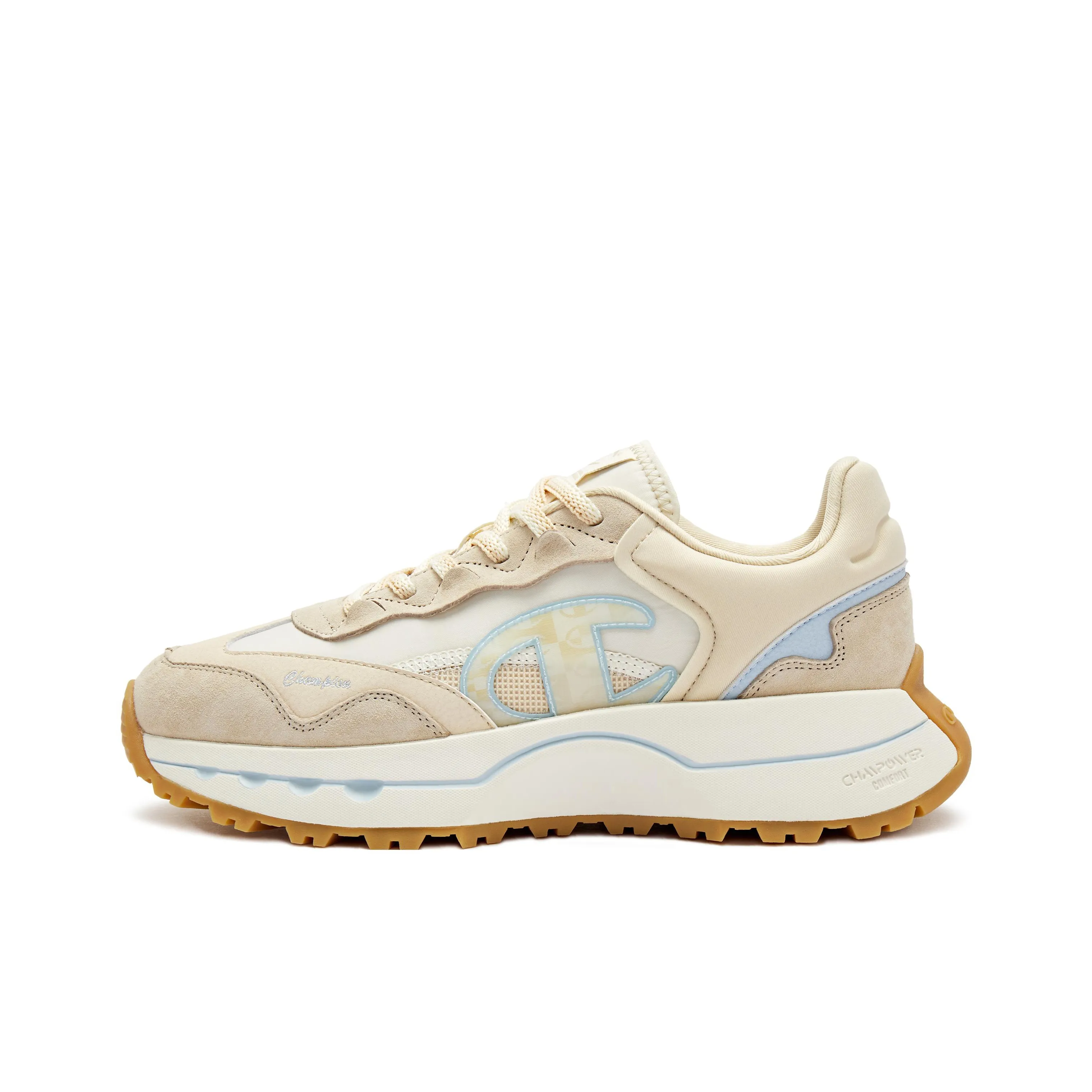 Champion Спортивный ретро стиль противоскользящие устойчивые к истиранию низкий топ беговые кроссовки женские светло-синие