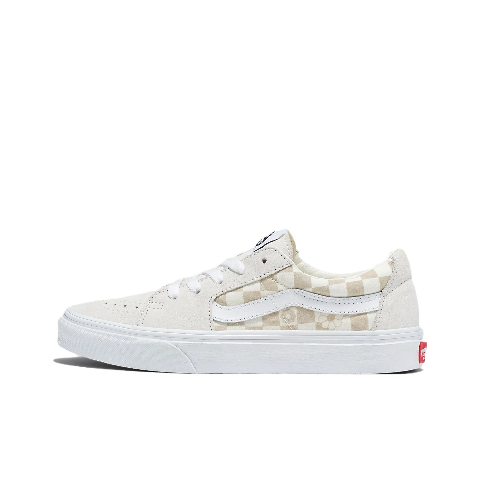 Vans SK8 Floral Check Low Top Скейтборд Кроссовки Unisex Ecru