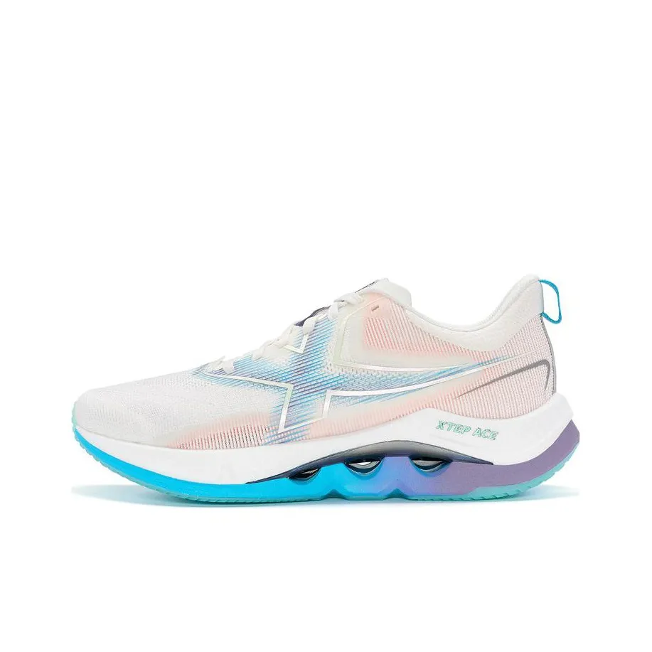 XTEP Speed 4,0 Pro Slip-Resistant Low-Top Беговые кроссовки Мужские Белый Синий