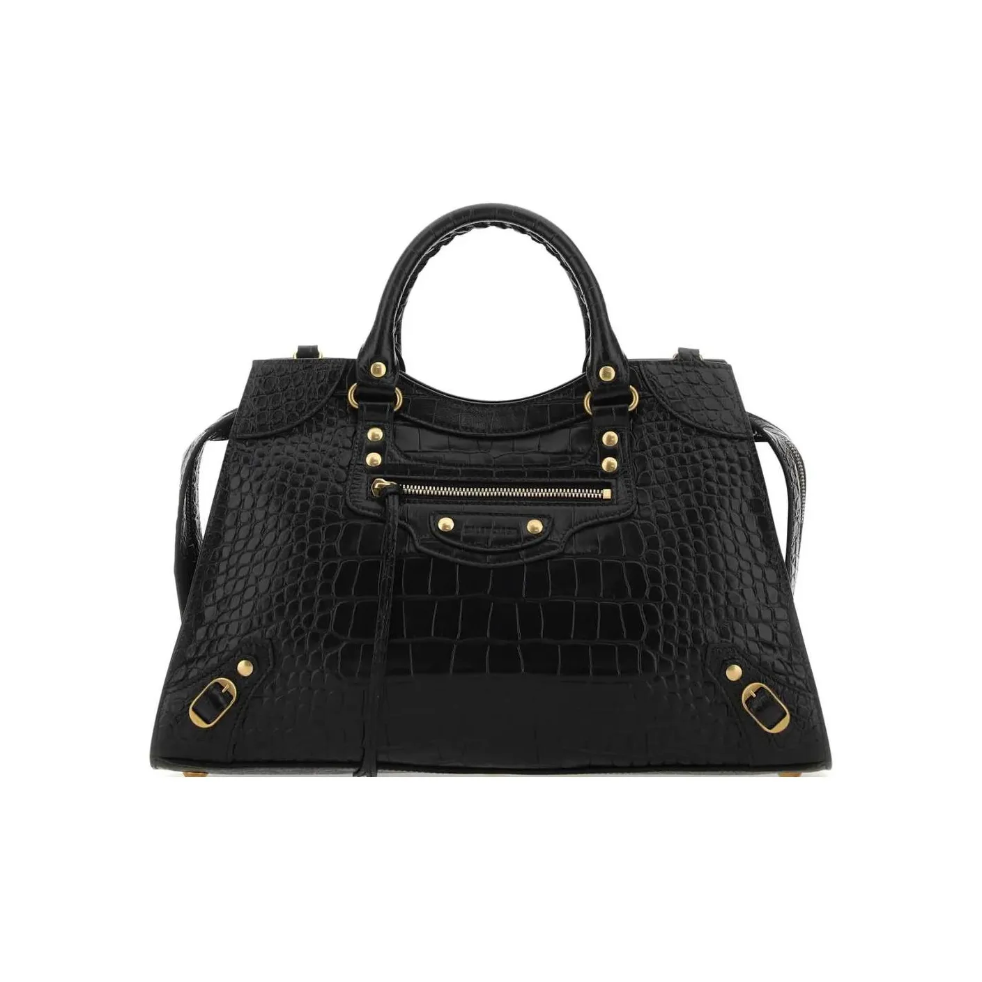 Balenciaga Calfskin Combined With Lambskin Tote Bag Shopping Bag Handbag Women's Black