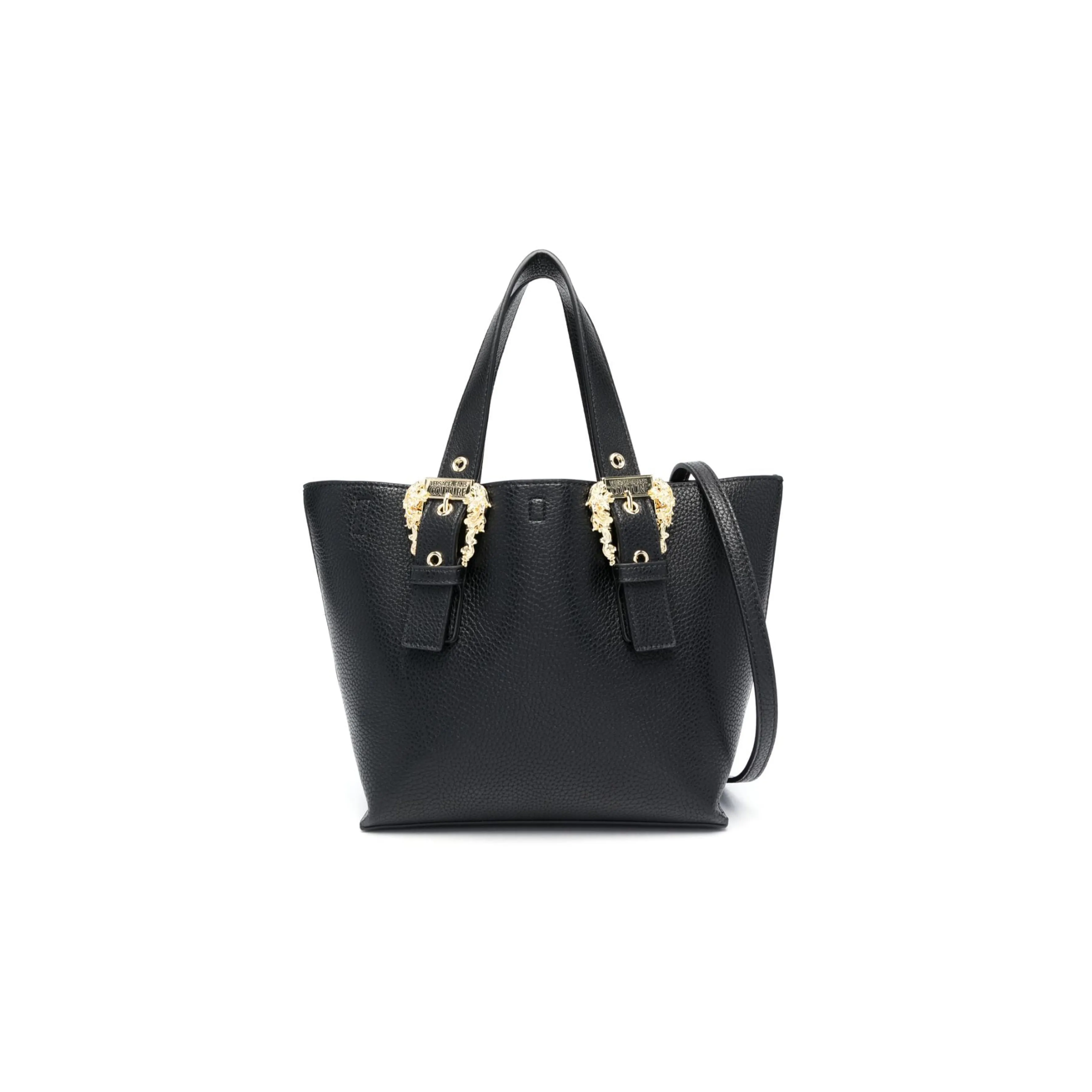 VERSACE JEANS COUTURE Polyester Polyurethane Blend Shoulder Bag, Crossbody Bag, Handbag Regular Women's Black