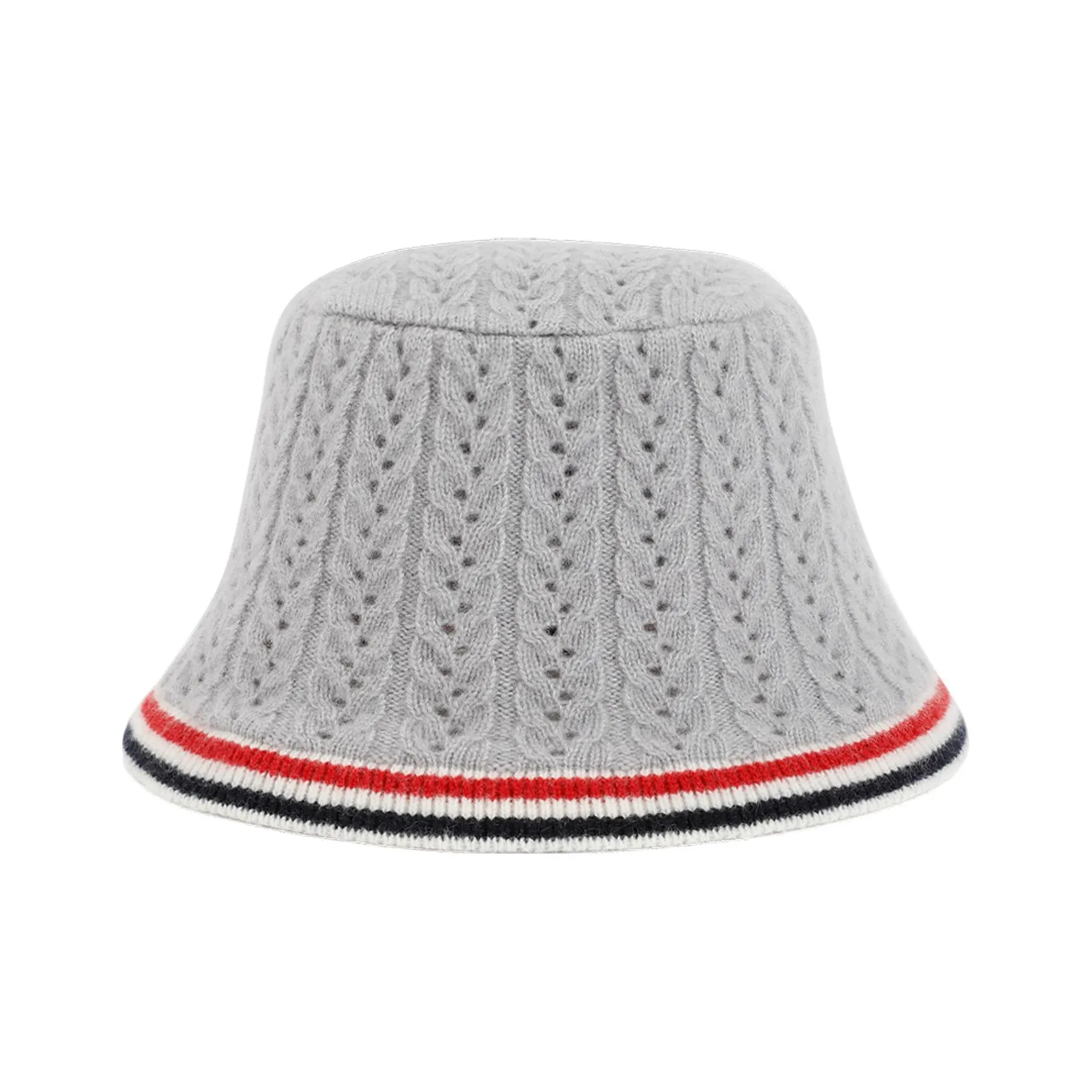 THOM BROWNE Cable Pointelle Knitted Bucket Hat