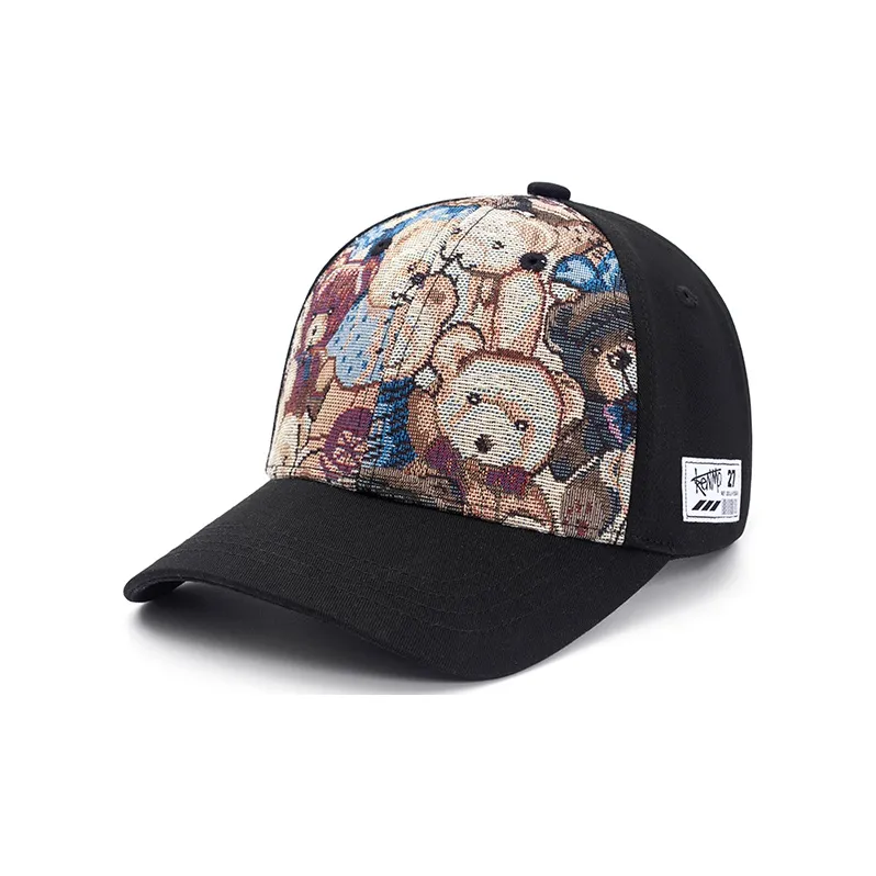 KENMO Хлопок Бейсболка Черная Унисекс