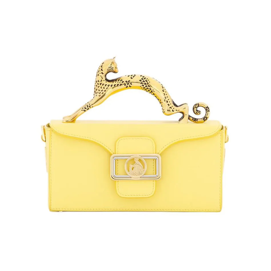Lanvin Calfskin Shoulder Bag, Crossbody Bag, Handbag Women's Yellow