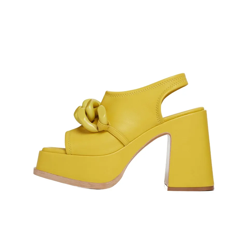 Stella McCartney Chain-link 125mm Block Heel Great Sandals