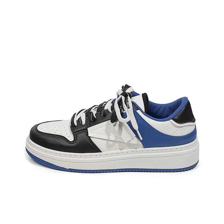 HUANQIU Low Top Sports Casual Shoes Men's White Blue