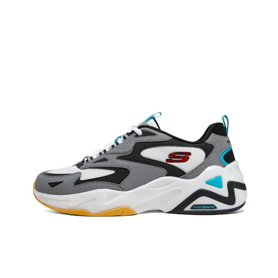 Skechers Низкий Топ Casual Женский Черный Серый Белый