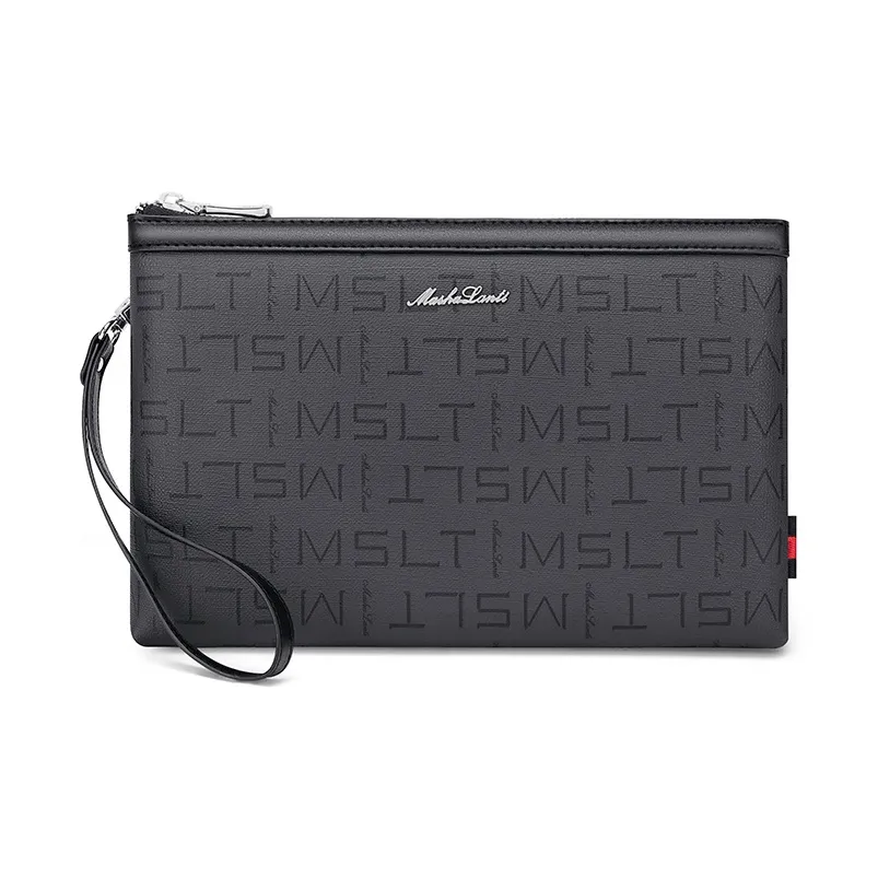 MashaLanti PVC Handheld Bag Commute Bag Envelope Bag Handbag Regular Men's Black