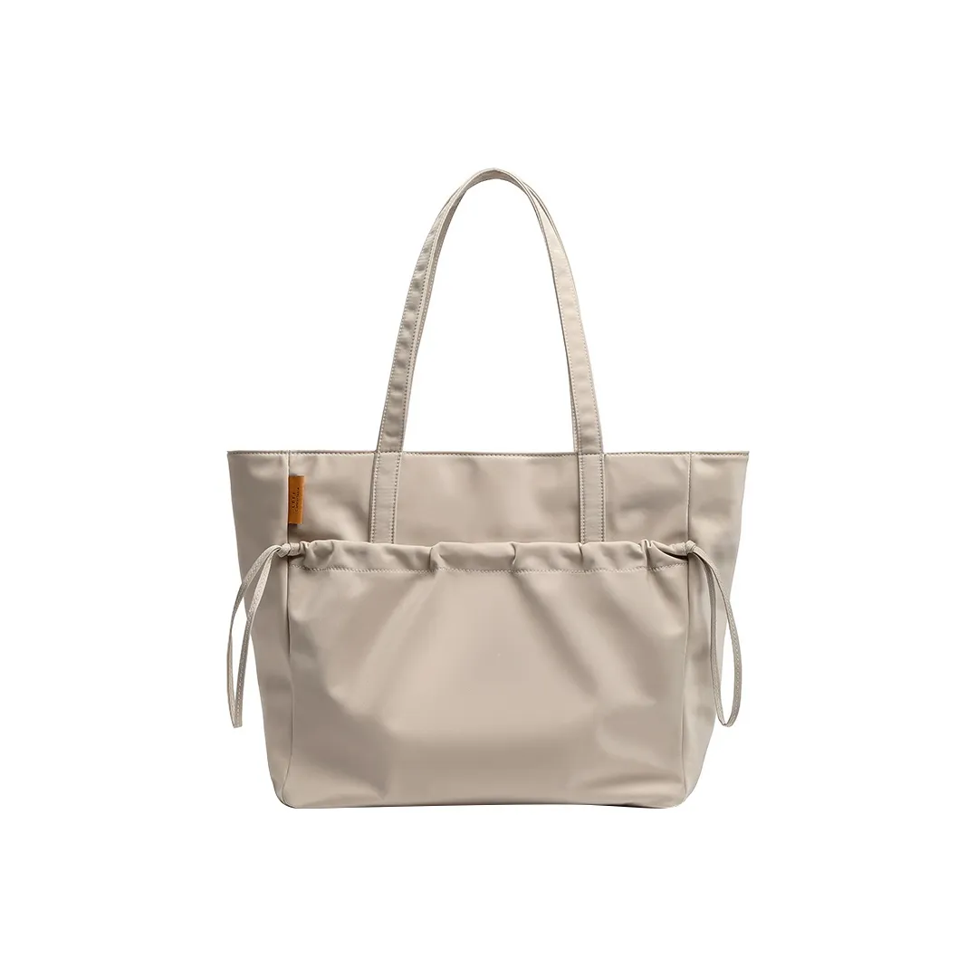 LEFF Fabric Tote Bag Shopping Bag Handbag Shoulder Bag Large Size Women's Milk Tea Apricot Classic Black Khaki