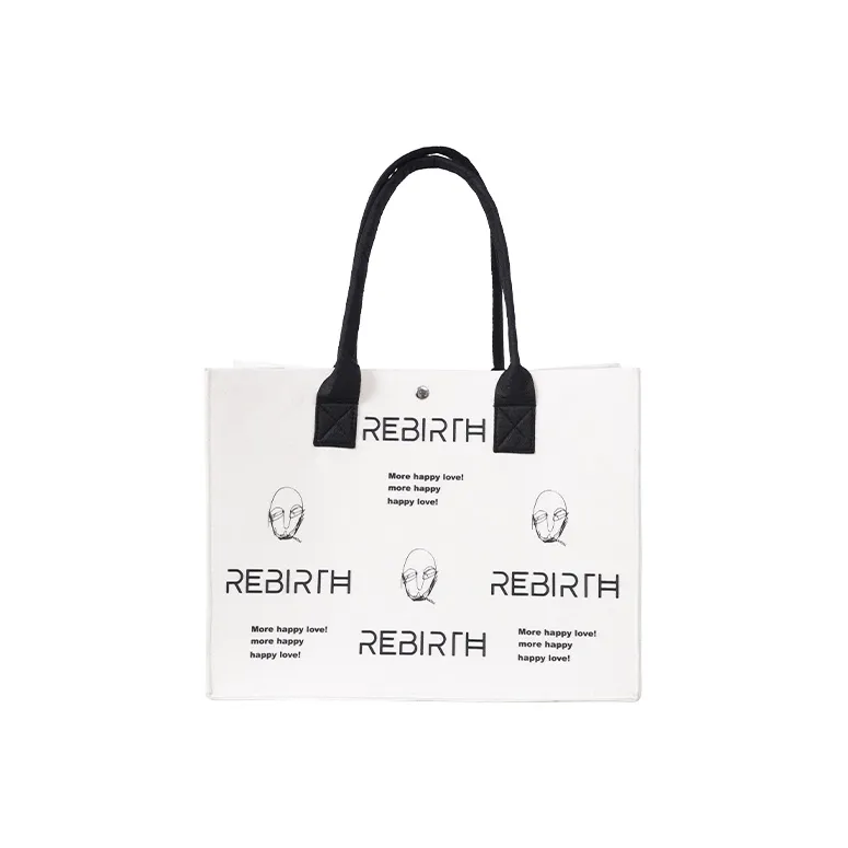 REBIRTH Polyester Tote Bag Small Square Bag MacBook Laptop Bag One Shoulder Handbag Unisex Multicolor