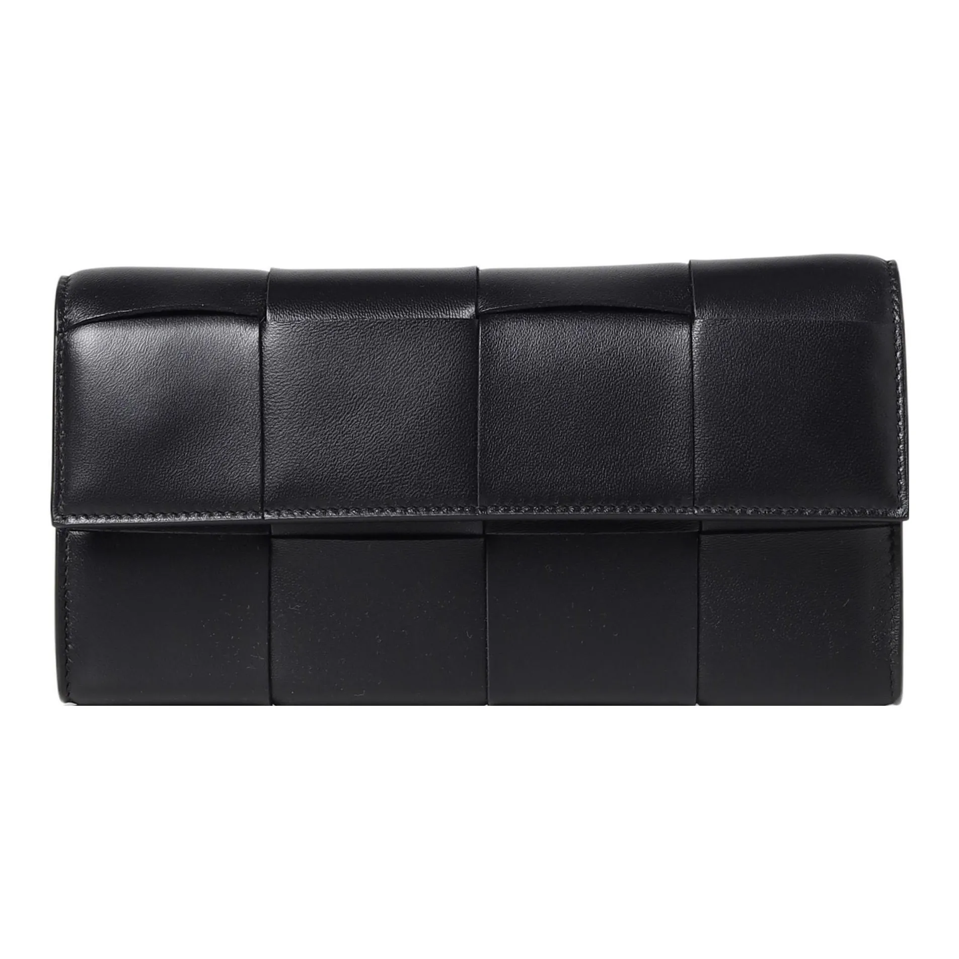 Bottega Veneta Leather Wallet Mini Women's Black