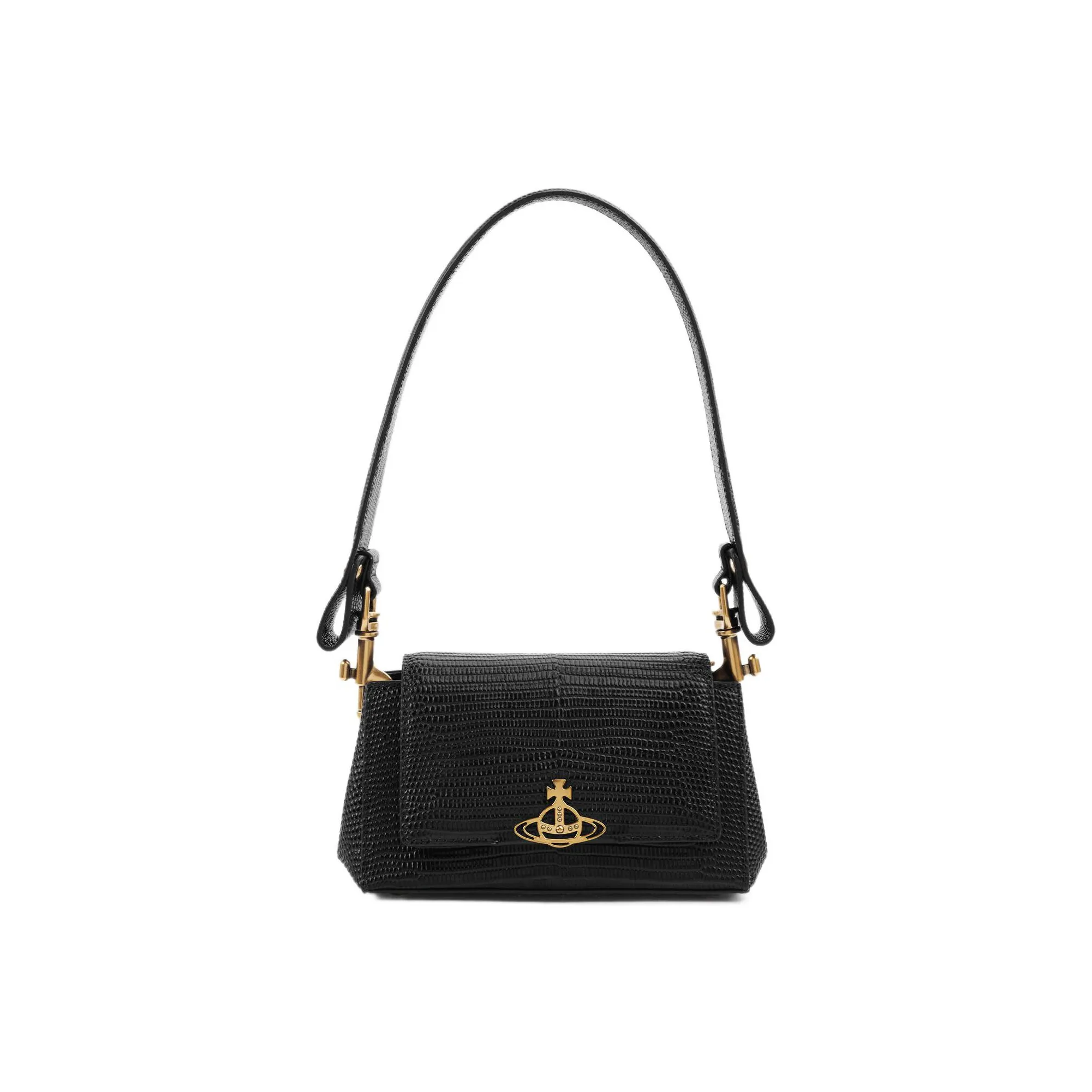 Vivienne Westwood Calfskin Handbag Shoulder Bag Women's Black