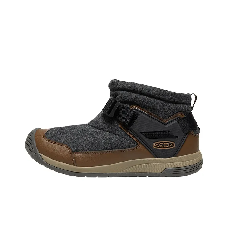 KEEN Hoodromeo Mini Slip-resistant Thermal MID Top Streetwear Men's Black Brown
