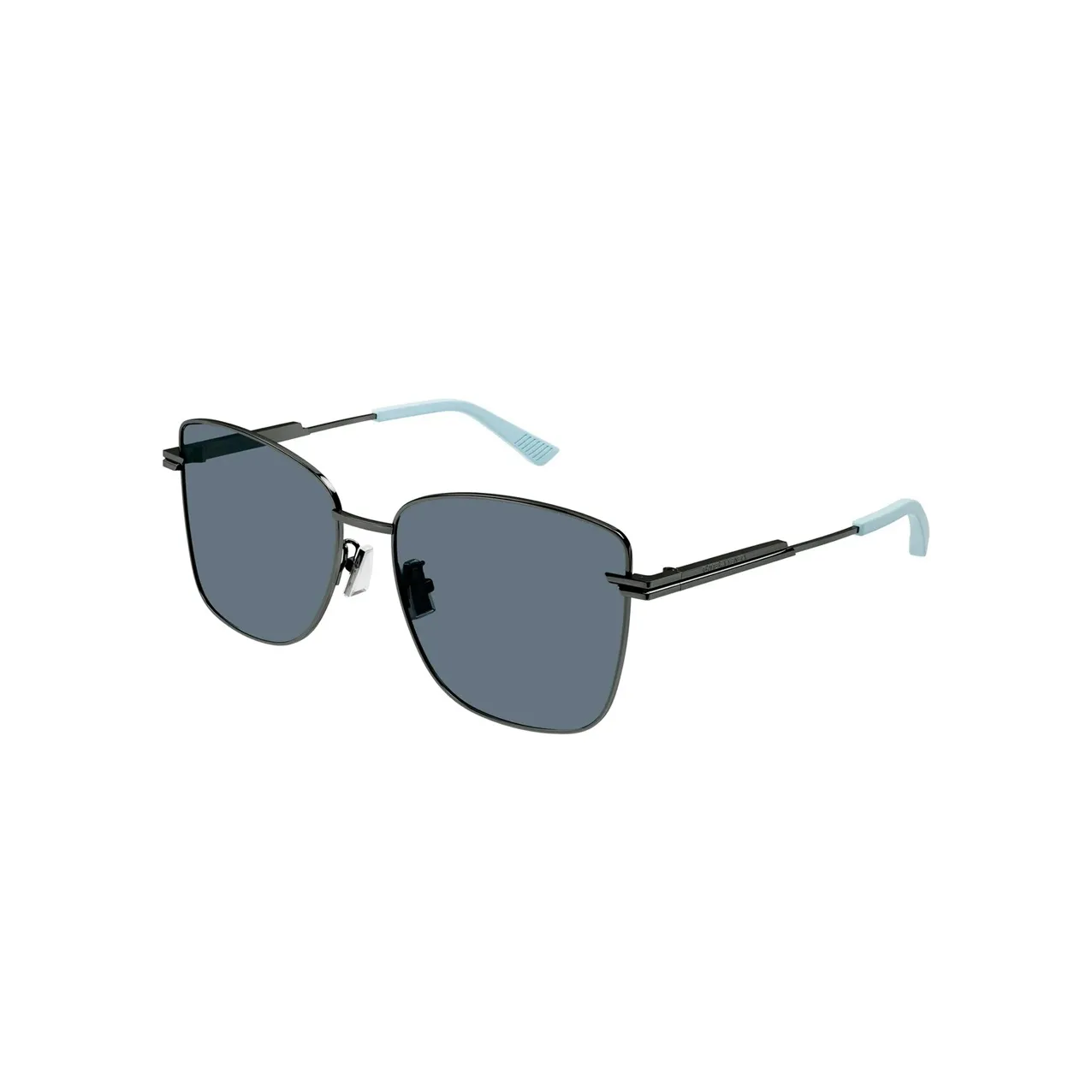 Bottega Veneta Metal Irregular Shape Sunglasses Women's Black