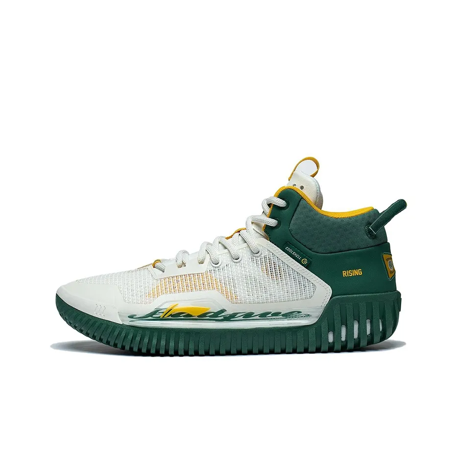 Подкладка Badfive 3 амортизаторы противоскользящие баскетбольные кроссовки мужской белый зеленый