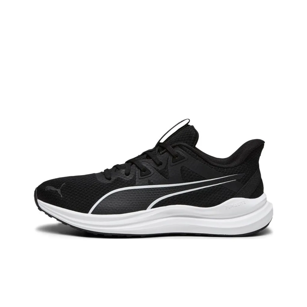 PUMA Амортизация устойчивость к истиранию дышащий низкий топ кроссовки для бега на длинные дистанции унисекс черный белый