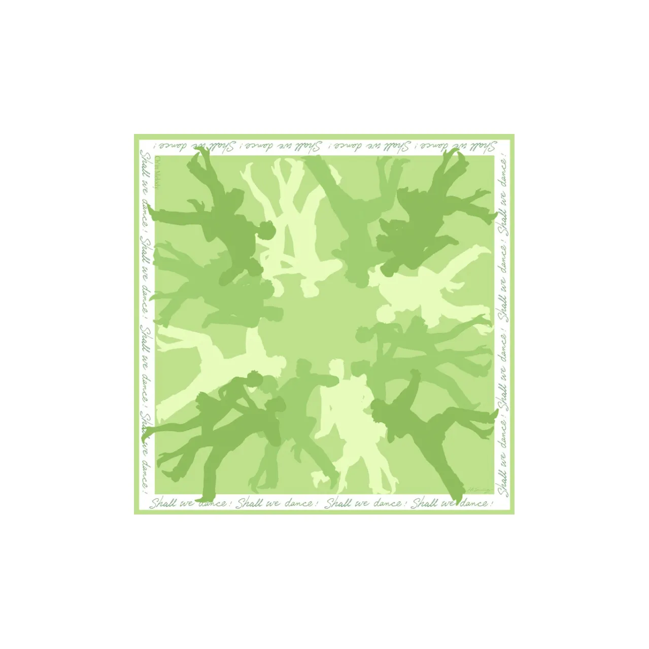 CH＇IN MELODY Silk Scarves Women's