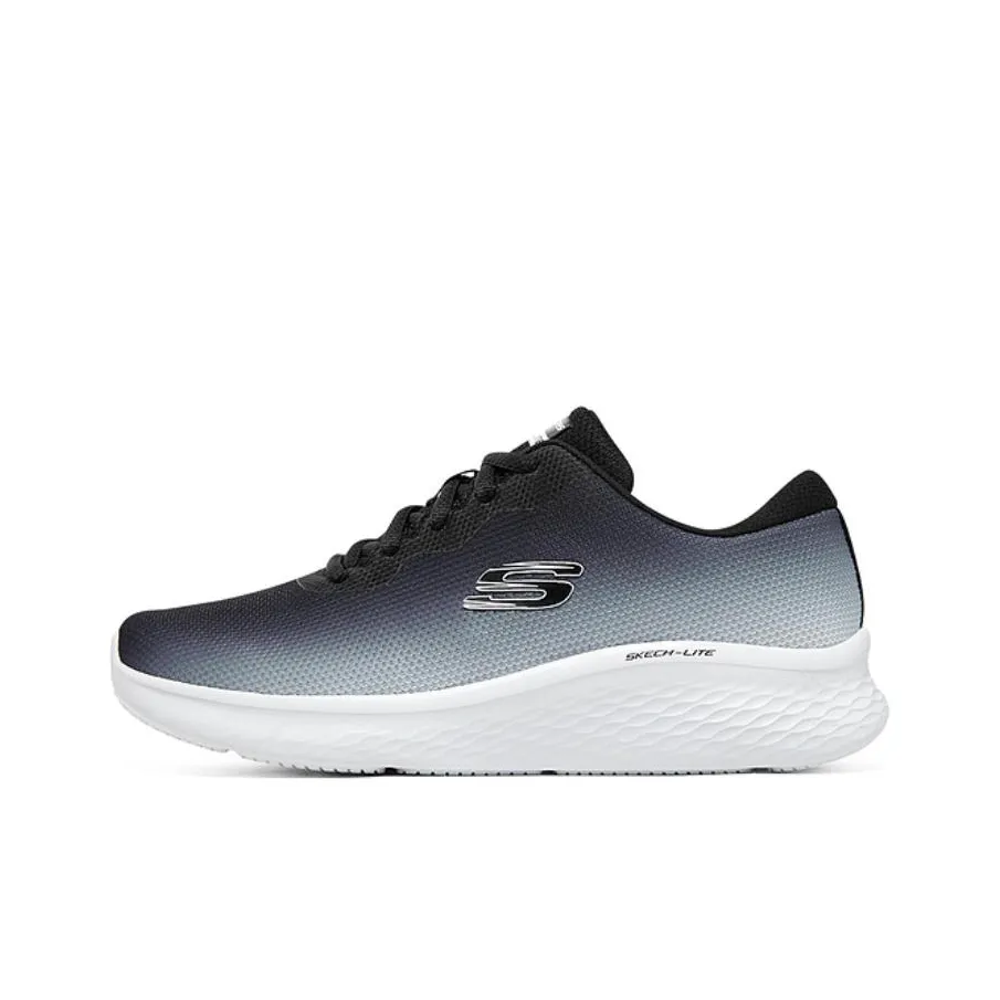 Skechers Skech Lite Pro Wear Resistant Low Top Running Shoes Women's Black White