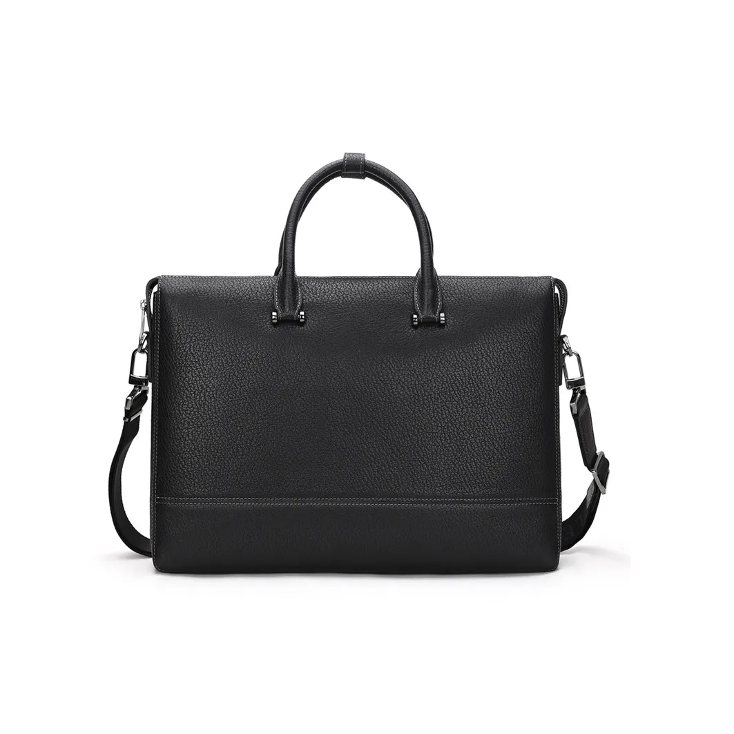 ELLE HOMME Top Grain Cow Leather Shoulder Bag, Crossbody Bag, Handbag Regular Unisex Solid Color