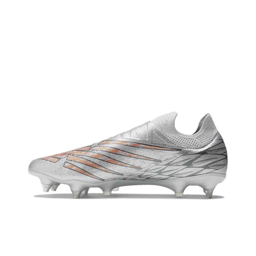 New Balance Furon V7 Pro SG Soccer Shoes Unisex Silver Gray Copper