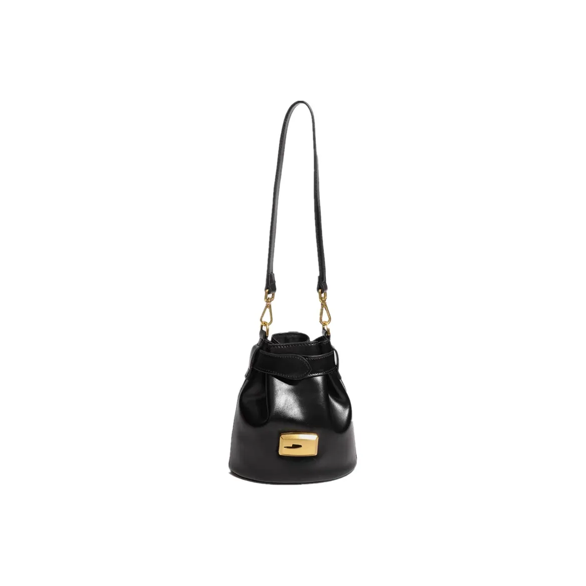 NOMK PU Leather Hobo Bag, Bucket Bag, Chain Bag, Tote Bag, Shopping Bag, Shoulder Bag, Crossbody Bag Women's Black