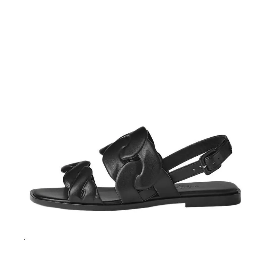 HERMES Grace One Strap Sandals Women's Black