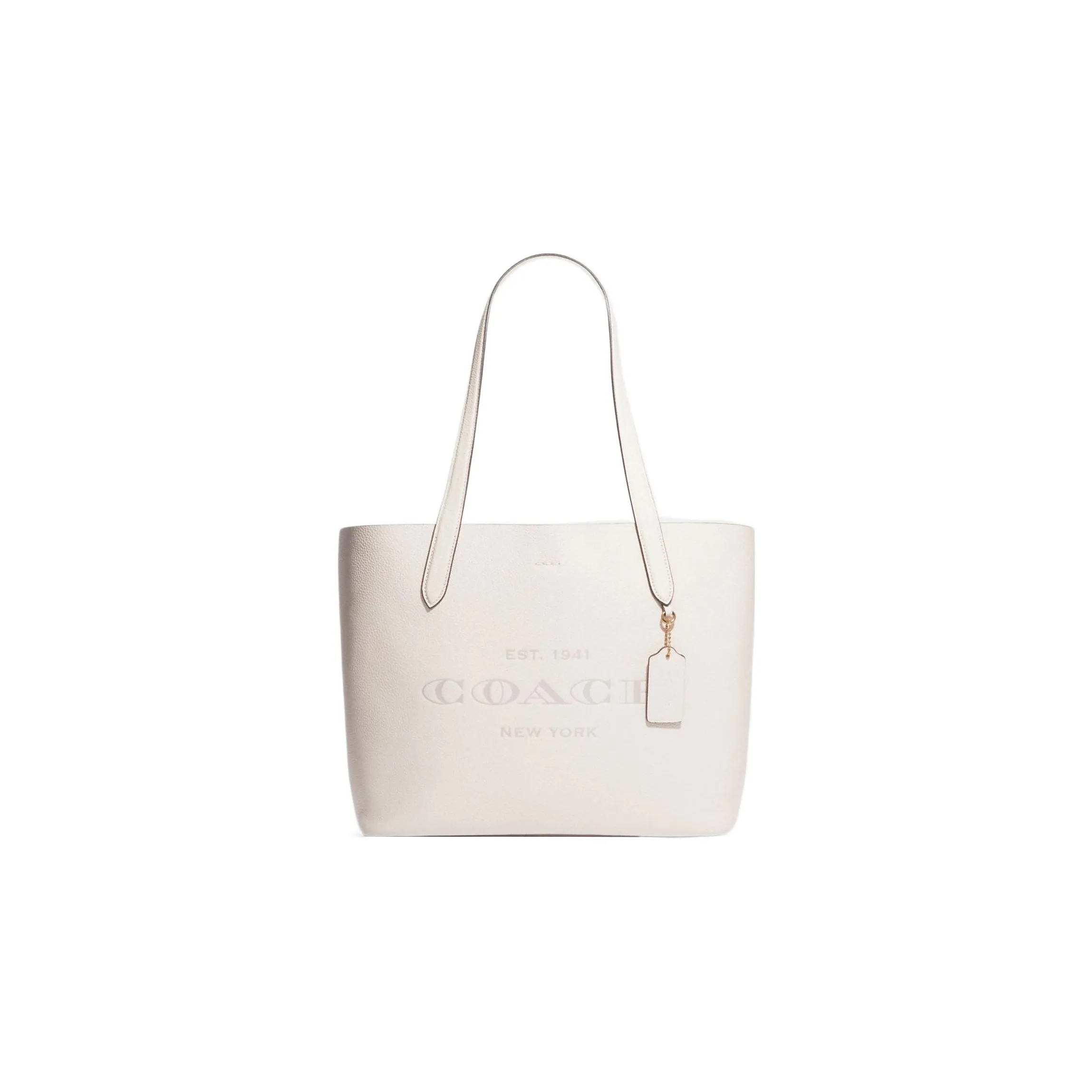COACH Leather Tote Bag, Shopping Bag, Handbag, Shoulder Bag Women's White