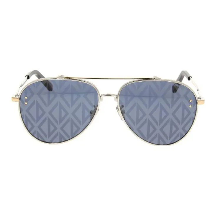 DIOR Metal Aviator Sunglasses Unisex Gold
