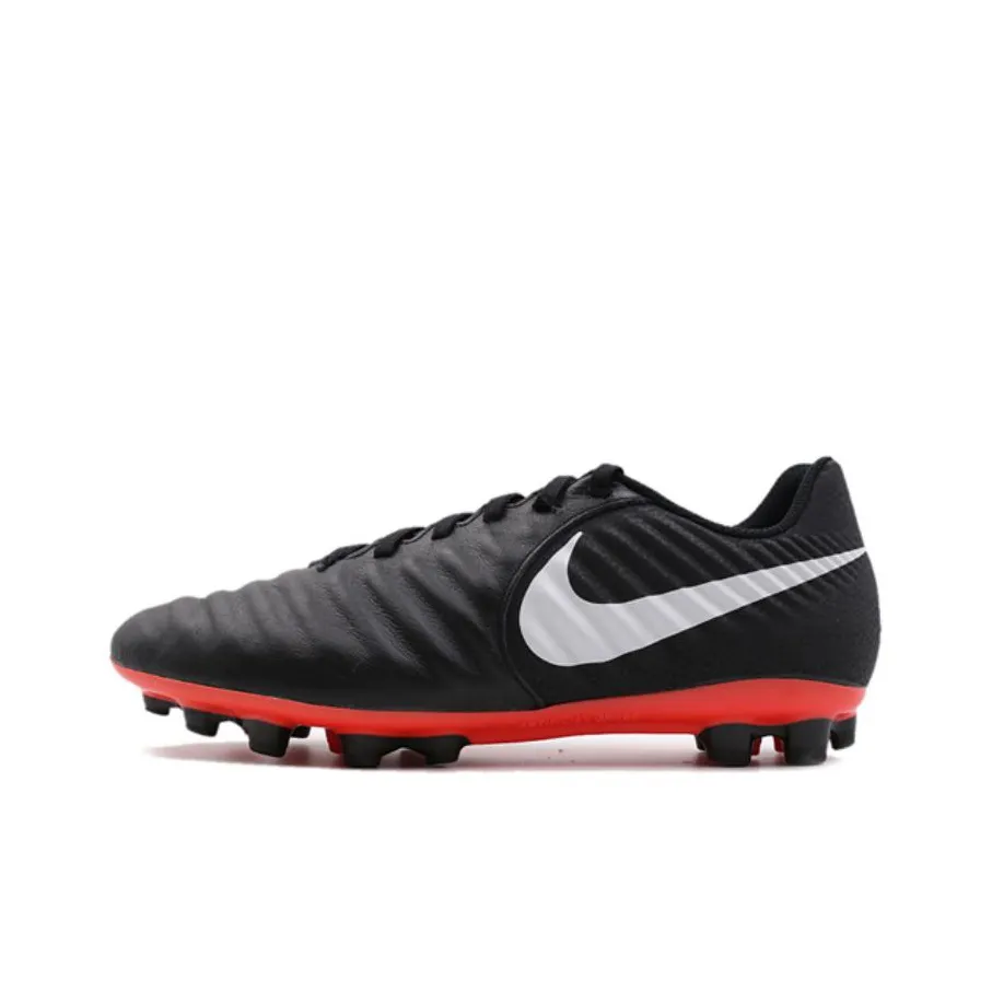 Nike Tiempo Legend 7 AG Искусственная трава Искусственный шипы Противоскользящие футбольные бутсы Мужские Черный Красный